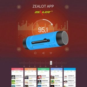 اسپیکر بلوتوث زیلوتZealot A1 Sport Music Outdoor Speaker توان 5 وات رم و فلش خور دارای چراغ قوه