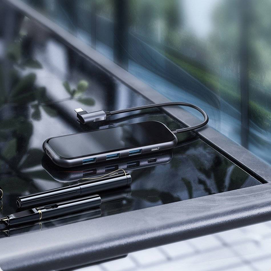 هاب 5 پورت بیسوس Baseus Multi-Functional Type C HUB CAHUB-BZ0G توان 60 وات - Image 16