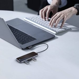 هاب 5 پورت بیسوس Baseus Multi-Functional Type C HUB CAHUB-BZ0G توان 60 وات